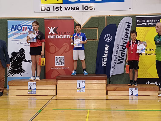 Siegerehrung Gruppe 16 - Magdalena Moser auf Platz 2.