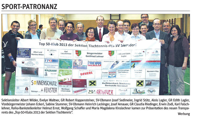 Auch beim ersten Top 50-Klub im Jahr 2013 war Josef Arnauer dabei!