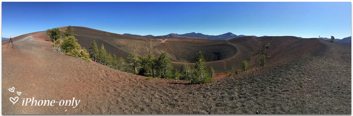 panorama van de krater