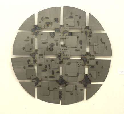 Frammentazione Cosmica I, 2019  90 x 90 cm  Ferro  (Collazione Privata)
