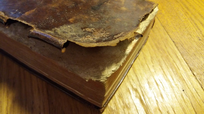 Restauration d'un Livre XVII° s : Avant