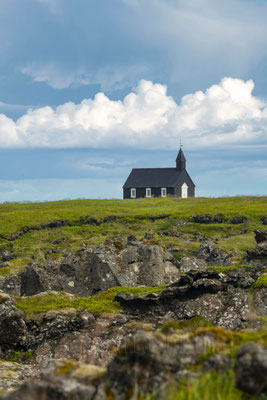 Búdir Church and Lavafield, Iceland