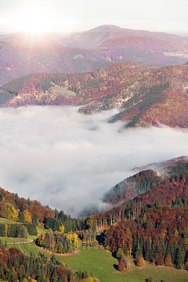 Kressenberg viewed from mountain Hohe Wand, Lower Austria, Austria