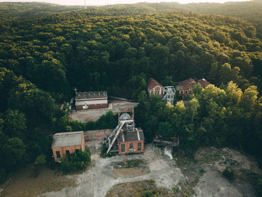 Förderturm Schacht II und III - Grube Itzenplitz - Schiffweiler