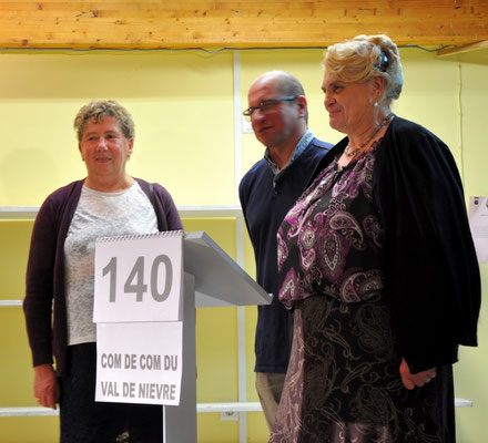 CC Val de Nièvre avec Françoise Tellier, François Marié et Françoise Grace