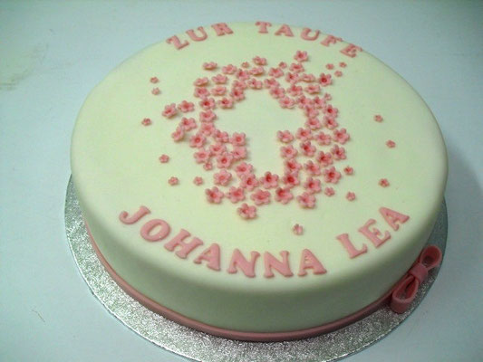 Tauftorte rosa