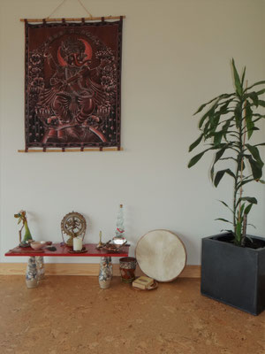 estúdio de corpo e alma, altar, espiritualidade, ritual, oração, fé, sagrado feminino, sagrado masculino, divino, Shiva, deusa, fada
