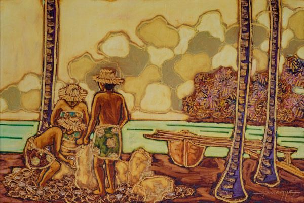 N°41 DEVIENNE Préparation du coprah HST 59 x 90 cm 2026