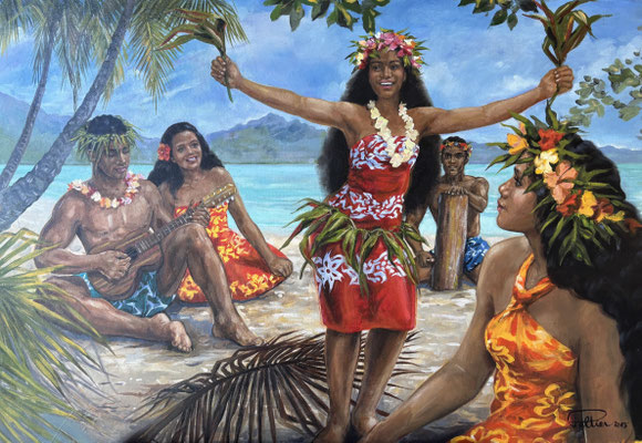 N°30 PELTIER Ori tahiti Huile sur toile 61 x 89 cm 2025