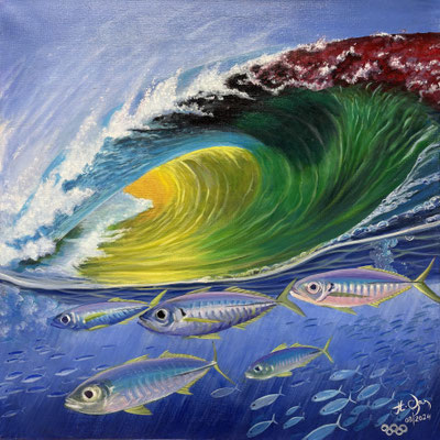 N°15 Hava’ae (Vague olympique) AST 60x60 2024
