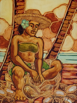 N°1 DEVIENNE A ana te haari HST 67 x 50 cm 2026