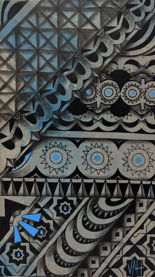 N°25 Nino'a tuha'a pae Mixte/toile 70x40 2025
