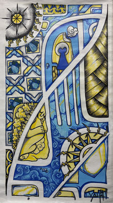 N°21 Ori haere Mixte/toile 91x49 2025