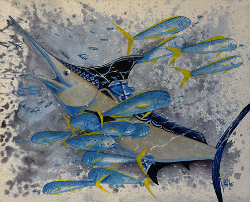 N°27  'Au'au Mixte/toile 81x100 2025