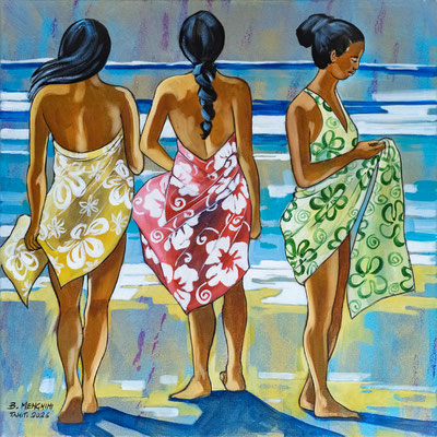 N°23 MENGHINI Réverbérations Huile sur toile 40 x 40 cm 2026
