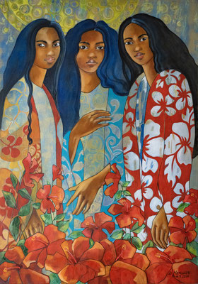 N°2 MENGHINI Le lien Huile sur toile 100 x 70 cm 2026