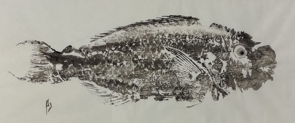 N°5118 GYOTAKU  Para’i - Lagon de Faa’a Gyotaku 25x53 2025