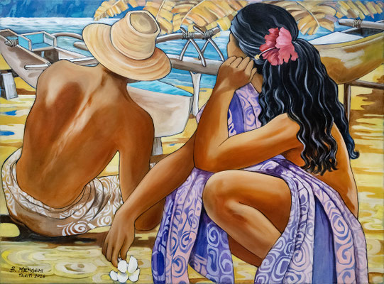 N°8 MENGHINI Recueillement Huile sur toile 60 x 80 cm 2026