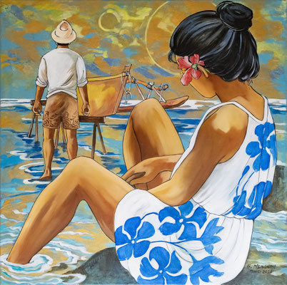 N°5 MENGHINI L’or du soleil Huile sur toile 60 x 60 cm 2026