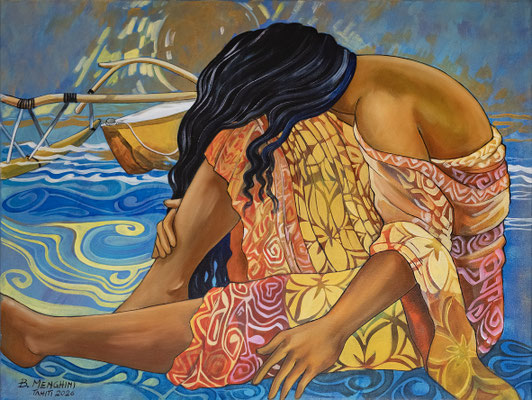 N°9 MENGHINI Symphonie du soleil Huile sur toile 60 x 80 cm 2026