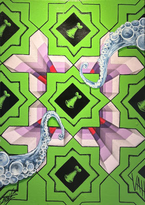 N°34 VASHEE & ABUZE 'Orava Mixte-toile 70x50 2025