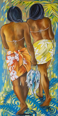 N°16 MENGHINI Matin paisible Huile sur toile 80 x 40 cm 2026