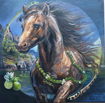 N°4868 PELTIER Cheval de Fatu Hiva HST 64x63 2025