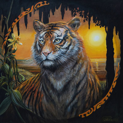 N°4879 PELTIER Tigre à Rurutu HST 64x63 2025