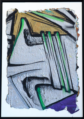 Peau de bunker - ODEG - 100cm*85cm - Peinture et prélèvement - 2012 (collection privé)