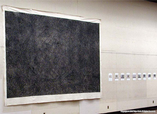 Untitled 　2005 布にシルクスクリーン　油絵具 2600×4000 mm