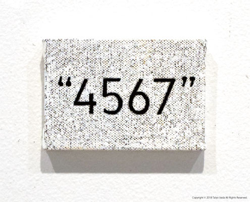“4567”　2018　acrylic on canvas　70 × 100mm