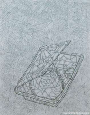 Glass and plastic box　1997 紙に鉛筆　Original 455×360 mm