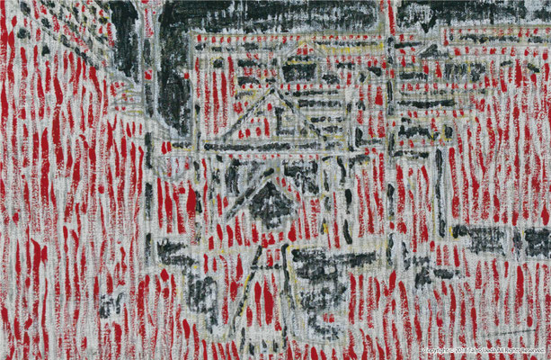Untitled 　2004 壁紙にアクリル絵具　Original 250×390 mm
