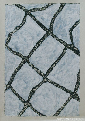 Rope_03　 2004 壁紙にシルクスクリーン アクリル絵具　Original 530×350 mm