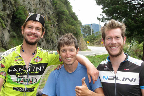 Sam with the two english doctors. They are biking for 4 month in South America.