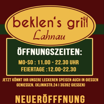 GEMA-Pate Beklen's Grill in Lahnau