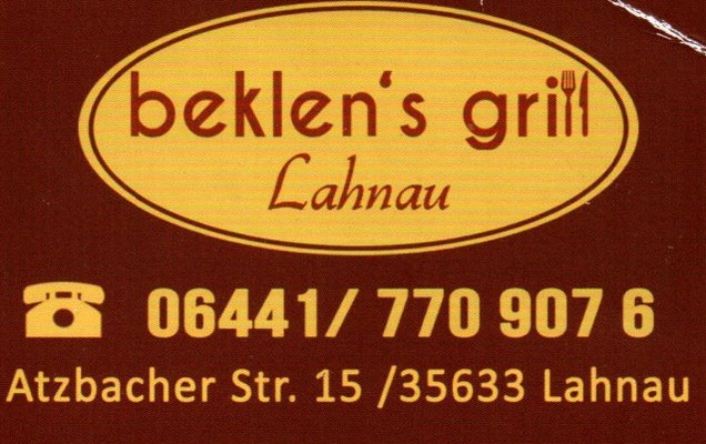 GEMA-Pate Beklen's Grill in Lahnau