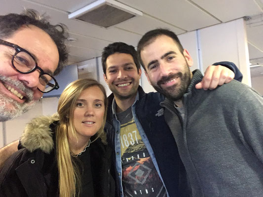 Selfie of the co-chief Christian with our Spanish team