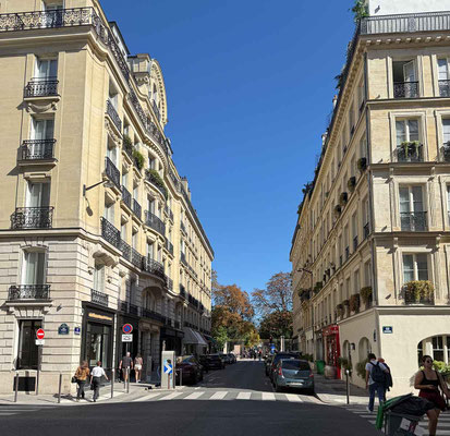 Straßenzüge in Paris mit der typischen Architektur von Haussman