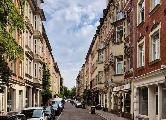 Blick in die Kolonnadenstraße in Leipzig