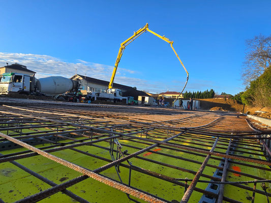 Plancher épaisseur 20 cm sur 600 m² de surface