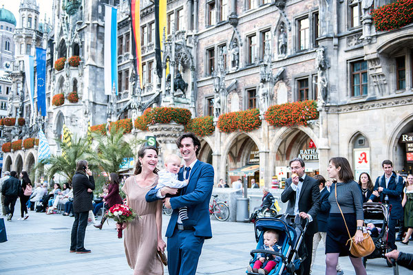 Hochzeit im Münchner Rathaus am Marienplatz
