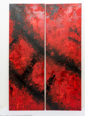 2 x 50x120 / Acryl auf Leinwand