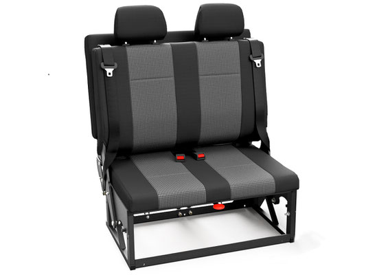 campervan seat belted legal seat folds to bed for Hiace Iload Staria Vito and VW Transporter 