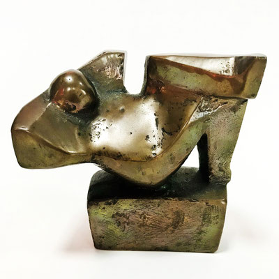 bildhauer karlheinz engelin kleinbronze faulenzer vorderansicht