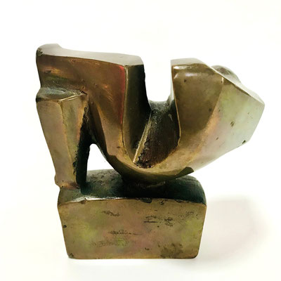 bildhauer karlheinz engelin kleinbronze faulenzer rückansicht