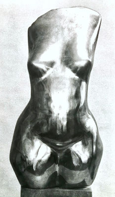 bildhauer karlheinz engelin bronzeplastik weiblicher torso gross
