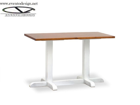 art.28 tavolo 130x70x3base a torre doppia  h.75