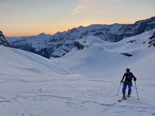 Morgenstimmung im Aufstieg zum Clariden