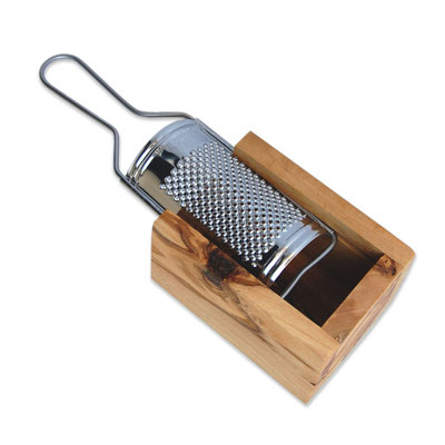 Parmesanreibe Käsereibe Olivenholz
